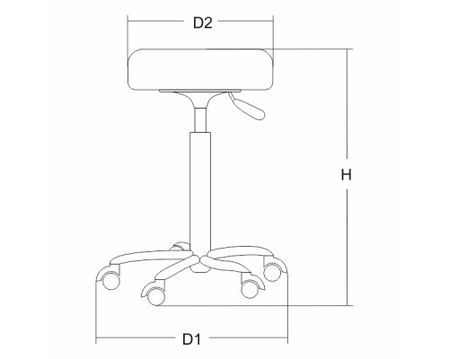 Стул мастера педикюра Чемп 100 ( низкий)